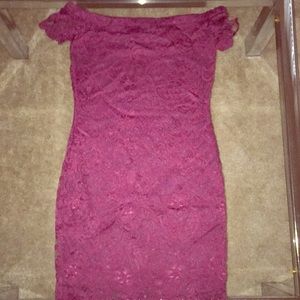 Ambiance Off the Shoulder Fitted Dress